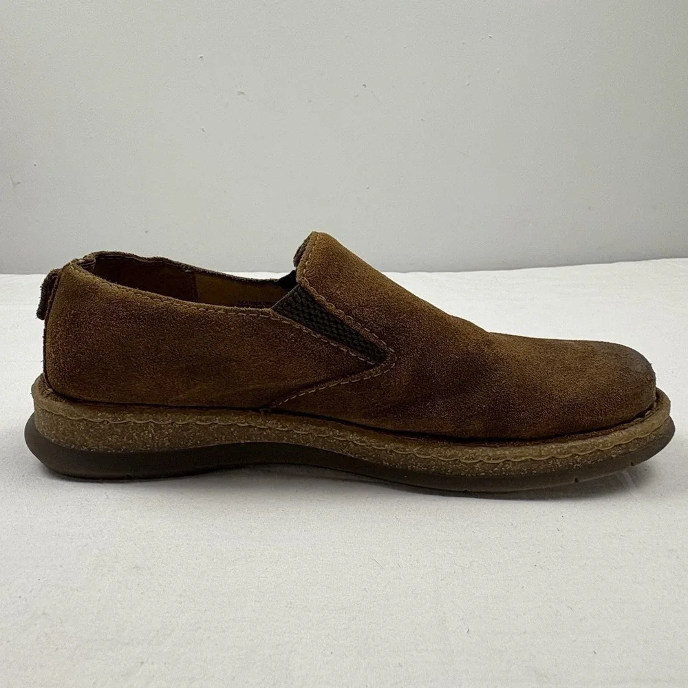 Born 8.5 Bryson Brown Distressed Suede Slip-On Casual Shoes Mens 8.5M EUC